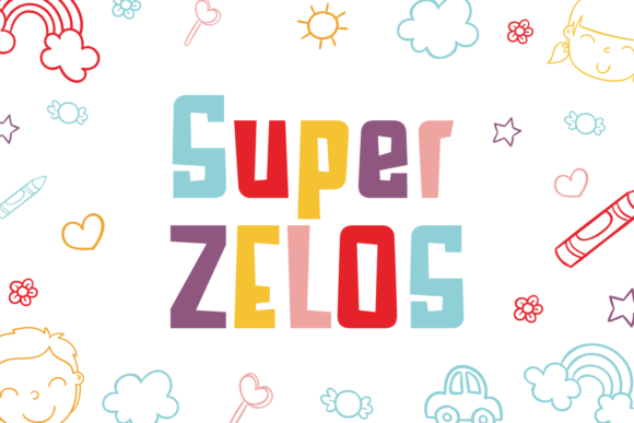 Super Zelos: A Playful Display Font for Digital Design